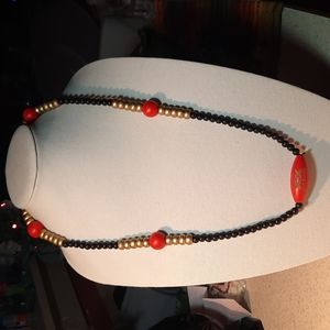 Dos Equis beaded necklace